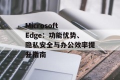 Microsoft Edge：功能优势、隐私安全与办公效率提升指南